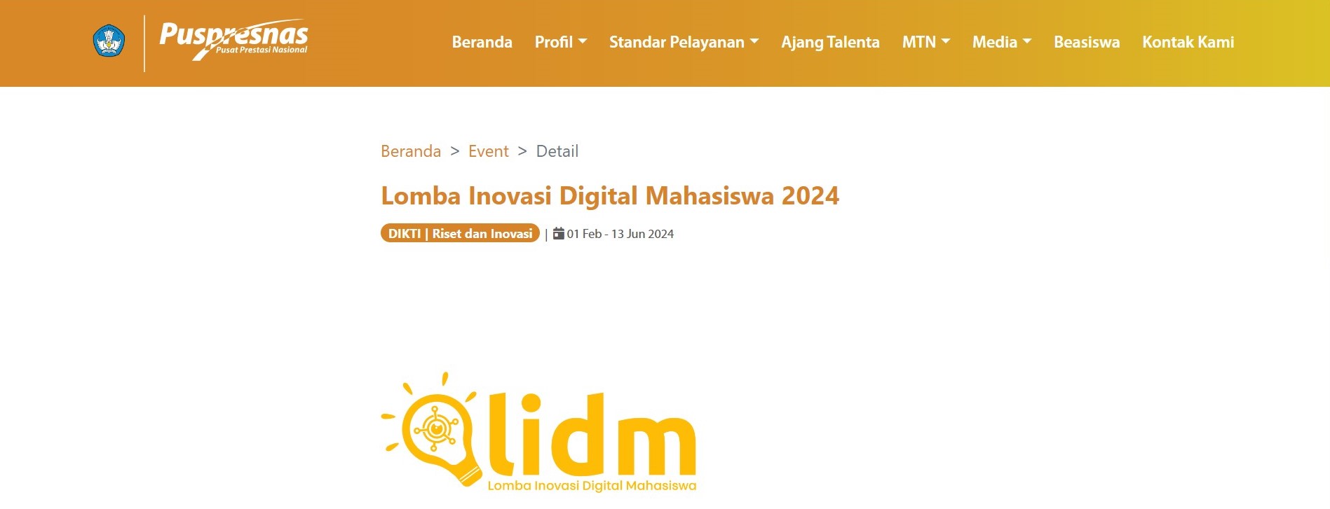 Lomba Inovasi Digital Mahasiswa 2024