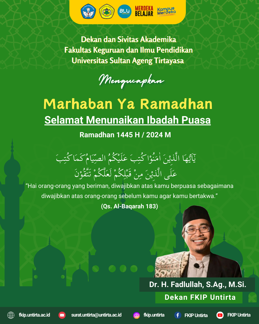 Selamat Menunaikan Ibadah Puasa di Bulan Ramadhan 1445H/2024M