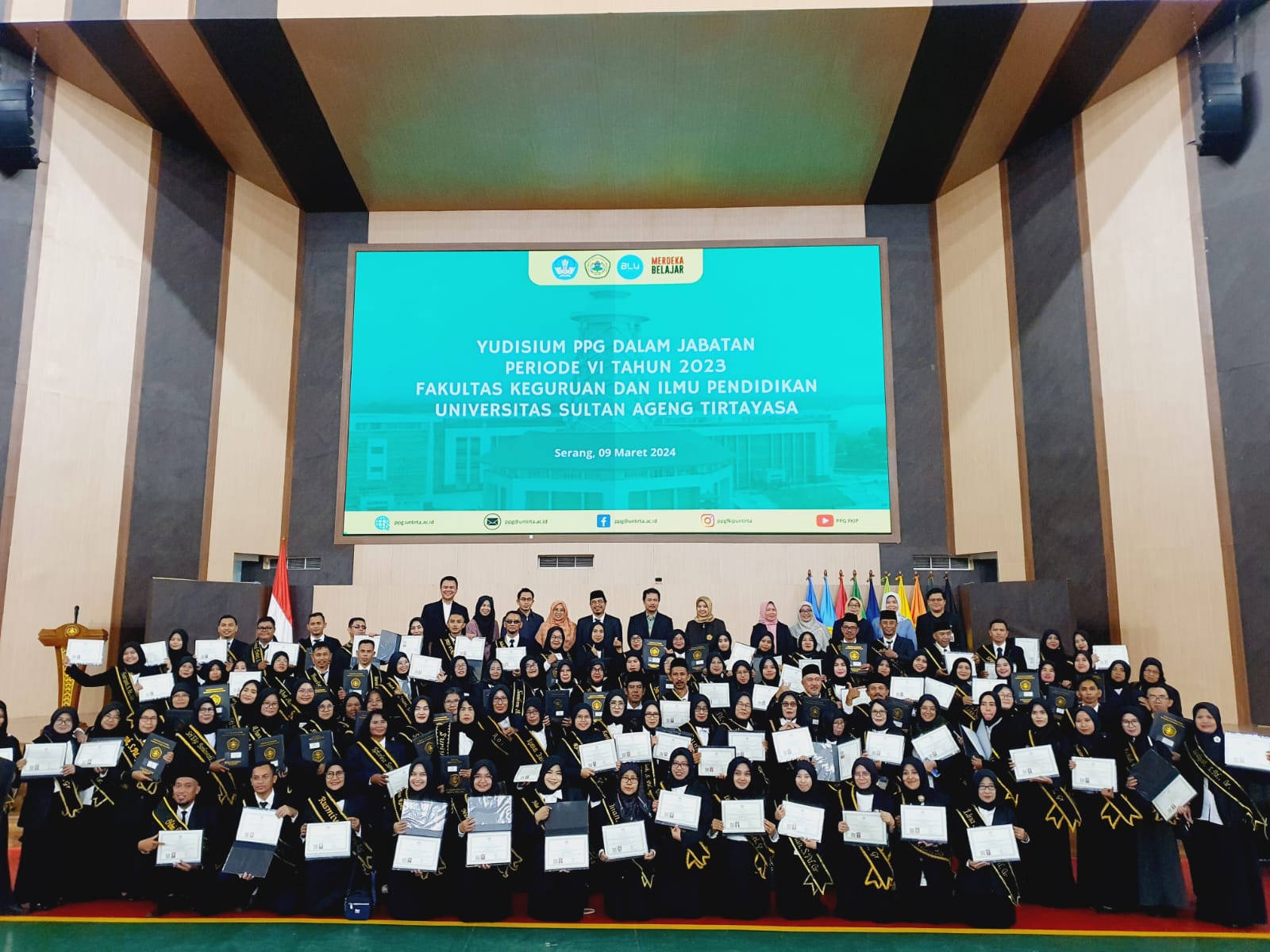 858 Guru dari berbagai daerah di Sumatera dan Jawa mendapat Sertifikat Pendidik dari FKIP Untirta